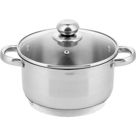Pentola a gas a induzione con fondo spesso a 9 strati in acciaio inox, 4,6 l (22 cm), modello Zilner ZL-7306 (1/5)