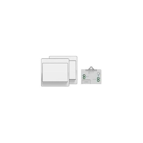 Interruptor inalámbrico autoalimentado, sin pilas, mando a distancia inalámbrico para luces y aparatos eléctricos, impermeable y seguro, que se puede instalar directamente en un baño, etc. (1 a 2) (1/4)