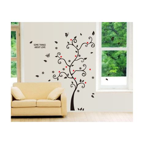 Un lot de Stickers Muraux motif arbre du bonheur autocollant mural créatif Amovible Deco Stickers pour Chambre Salon Decoration (1/2)