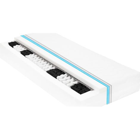 Luxe Matelas Ressorts 80 x 200 cm avec 7 zones Ressort pour Adulte Enfant ensaché 20 cm H2 -VA96284 (1/5)