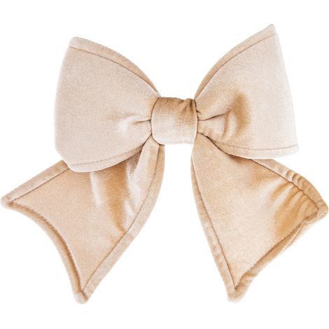 Beige Samt-Weihnachtsschleife, 22 cm (1/5)