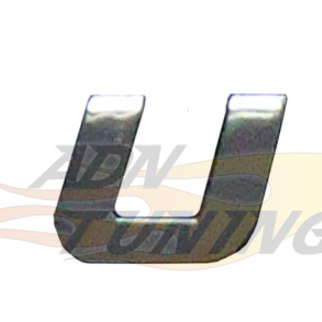 Adhesif Sticker 3D Chrome Lettre U - 23x27mm