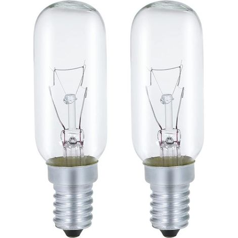 Ampoule Pour Hotte Aspirante E14 Incandescent, 40W 230V 2700K Blanc Chaud Dimmable Pack de 2 [Classe énergétique F]