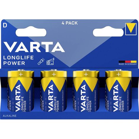 Varta VARTA Longlife Power D Blister 4 Batteria Torcia (D) Alcalina/manganese 1.5 V 4 pz.