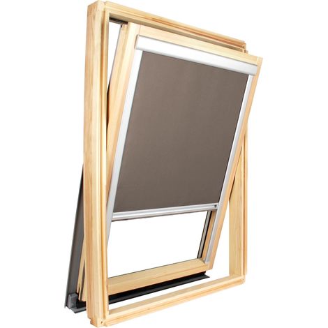 Taupefarbenes Verdunkelungsrollo für Roto ® Dachfenster - 11/11 - Fensterscheibe: B 100 cm x H 103,5 cm