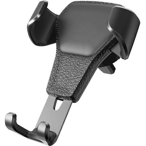 Support universel pour téléphone portable en voiture, fixation par ventouse sur grille d'aération, support pour téléphone portable.-Black