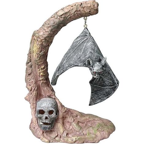 Portavelas de Halloween con forma de calabaza y murciélago, decoración vintage creativa. (1/5)