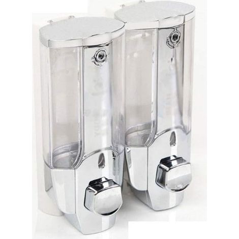 Mounted Double Soap Dispenser Head Bathroom Shower Mount