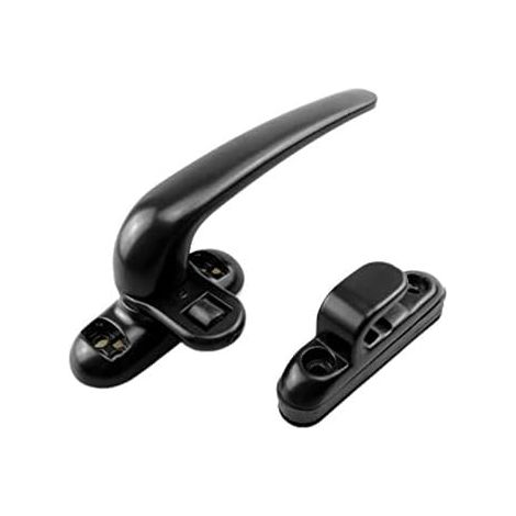 Poignée de Porte et FenêTre Verrouillab le Poignée de Serrure de FenêTre à Battant Noir,Gauche