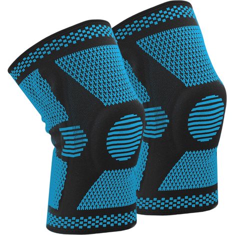 Genouillère De Compression - Coussinet En Gel Pour Rotule - Stabilisateurs Latéraux - Tissu Extensible - Usage Sportif Et Quotidien - 1 Pièce (1/5)