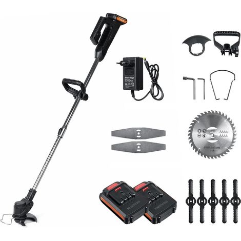 1800W 21V Tondeuse à Gazon électrique sans Fil Tondeuse à Gazon Mauvaises Herbes Longueur de Brosse Coupe réglable Outil d'élagage de Jardin (Color : 2 Battery-02, Size : D) (1/5)