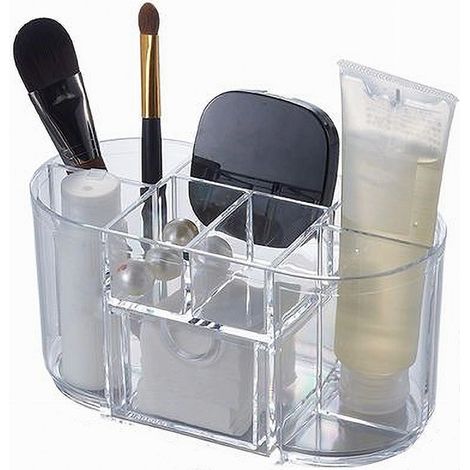 Cleafe - Organizer Trasparente Crilex Per Creme Trucco Cosmetici Makeup 8 Scomparti 59064 - (1/2)