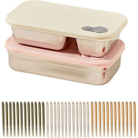 Boîte à repas étanche avec joint en silicone, acier inoxydable (1/5)