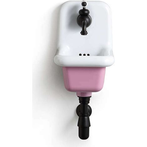 Lavabo scolastico in ceramica smaltata - True Colors 26 cm - Rosa confetto (Rosa Confetto)