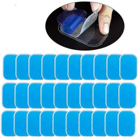 60 électrodes EMS en gel pour appareils d'électrostimulation abdominale, feuilles adhésives conductrices de rechange (1/4)