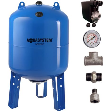 LBP – Réservoir vessie AQUASYSTEM vertical 200L – Gestion optimale de la pression – Manomètre intégré – Installation rapide et durable (1/5)