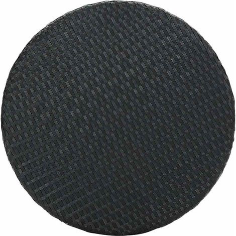 vidaXL Mesa de jardín de ratán sintético negro 60,5x106 cm (1/2)
