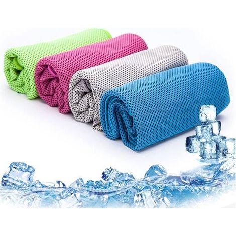Lot de 4 serviettes rafraîchissantes,serviettes rafraîchissantes en microfibre,serviette rafraîchissante pour le sport,pour le cou (1/5)