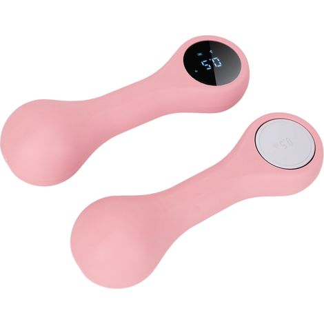Haltère intelligente en silicone souple pour fitness, musculation, yoga et sport, idéale pour la perte de poids, 500 g (1,1 lb), rose (1/5)