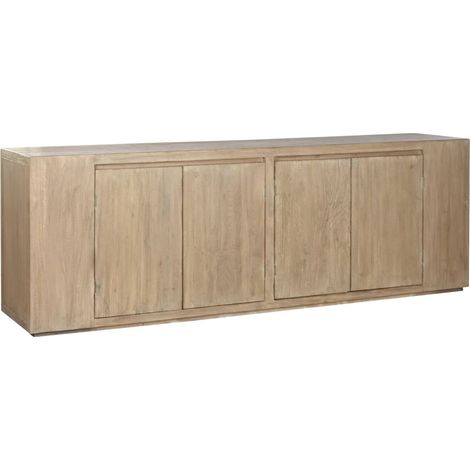 Buffet en orme massif style minimaliste pour salon épuré - orme naturel clair patiné (1/5)
