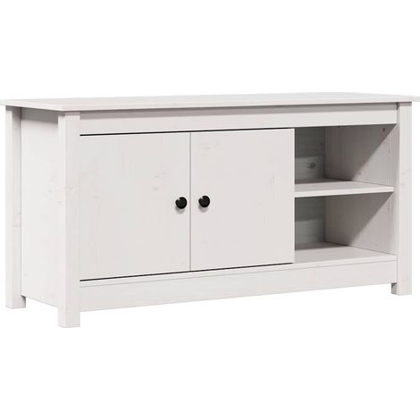 Maison Exclusive - TV-Schrank Weiß 103x36,5x52 cm Massivholz Kief (1/5)