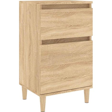 vidaXL Mesita de noche color roble sonoma 40x35x70 cm (1/2)