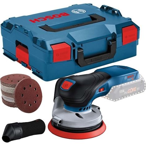 Bosch GEX 18V-125 Brushless 18v Random Orbital Sander + Lboxx + 50 Sheets (1/4)