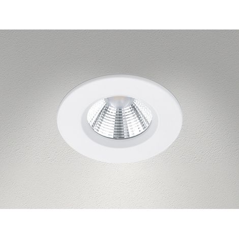 Runder LED Deckeneinbaustrahler ZAGROS dimmbar in Weiß matt, IP65 (1/5)