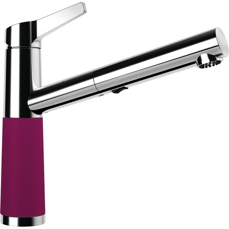 Schock Küchenarmatur SC-510 Chrom/Cristadur ausziehbarer Auslauf Niederdruck Berry BRY (1/3)