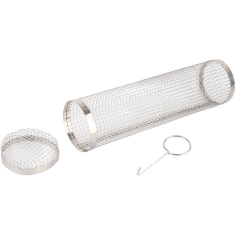 Panier à griller en acier inoxydable avec roulettes, accessoire de barbecue, panier cylindrique pour légumes, poissons et viandes, 30 cm x 30 cm (1/5)