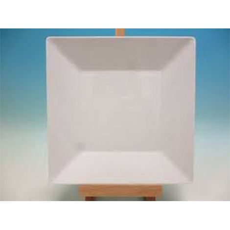 Piatto quadrato bianco 27 cm