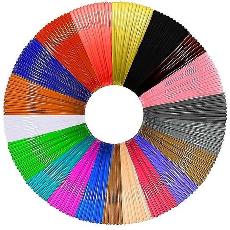 Recharges PLA, 20 couleurs, 4,88 m par couleur, soit 97,54 m au total. (1/5)