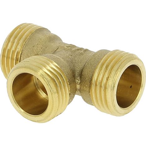 Arcanaute – Té laiton égal mâle 1/2" – Raccord à visser – Filetage 15x21 – Série standard – Pour installations sanitaires