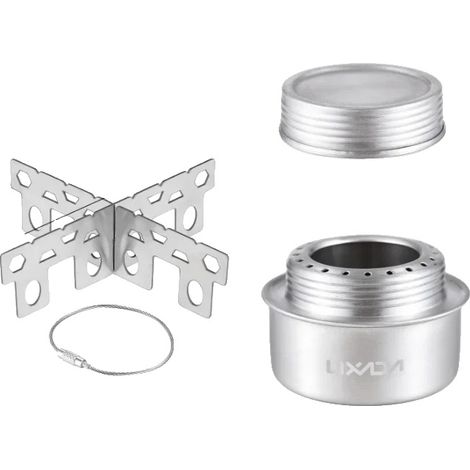 Réchaud de camping, design portable, alliage d'aluminium léger, 1SET (1/2)