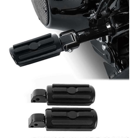 Schwarze Aluminium-Motorradfußrasten, Soziusfußrasten-Zubehör für Harley Softail Slim Fat Bob Low Rider 2018-2023