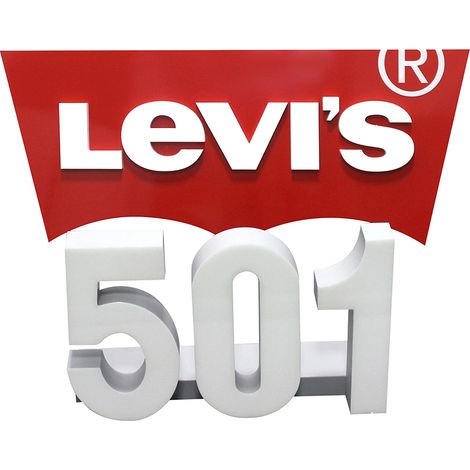 LED Sign in Two Parts - Red and White, 97x8x40cm and 52x17x33cm, Perfect for Room Decoration and Wall Art, Quality by Orion91. (1/5)