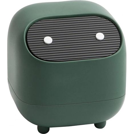 Bureau-prullenbak - Opdrukdeksel - Geurbestendig - Schattig en compact - Grote inhoud - Voetjes aan de onderkant - Snel open en dicht - Perfect voor (1/5)