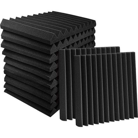 Panneaux en mousse acoustique, paquet de 24, 1 x 12 x 12 pouces, pour plafond d'enregistrement. (1/5)