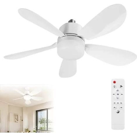BelleRise – Deckenventilatorlampen, dimmbare LED-Deckenventilatorbeleuchtung mit Fernbedienung (1/5)