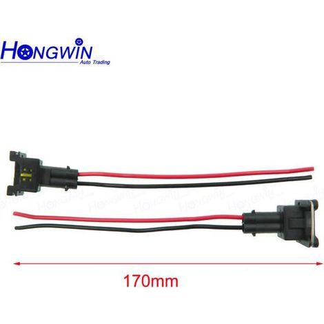Connecteur d'injecteur EV1 étanche avec broches et fil pour moteurs Bosch 440cc, 650cc et 850cc. (1/4)