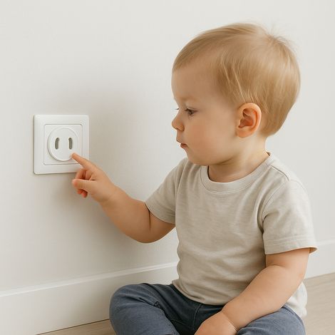 Enchufes de seguridad para niños, 10 unidades, cómodos y seguros. (1/5)