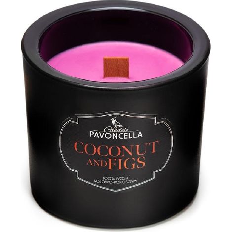 Candela di soia nera al cocco e fichi, 170 g
