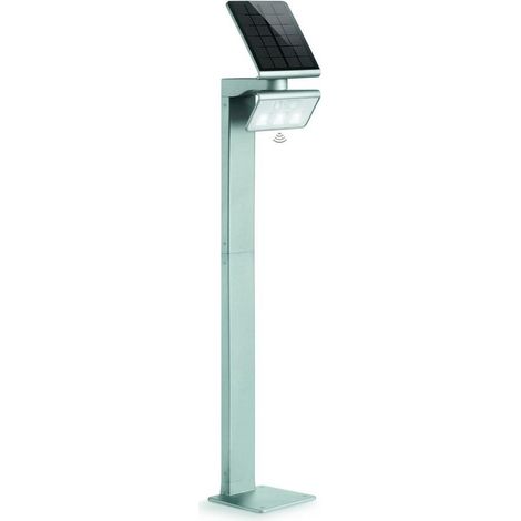 Steinel Lámpara LED Solar Plata con Detector de Movimiento