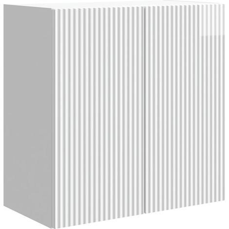 Wall-Mounted Cabinet High Gloss White 59 x 31 x 60 cm vidaXL
