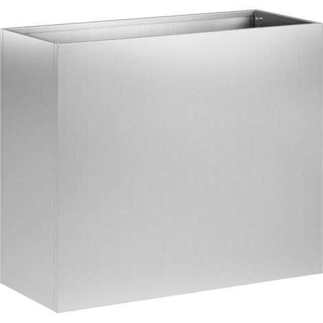 Garten-Pflanzgefäß Silber 50 x 20 x 40 cm Verzinkter Stahl vidaXL