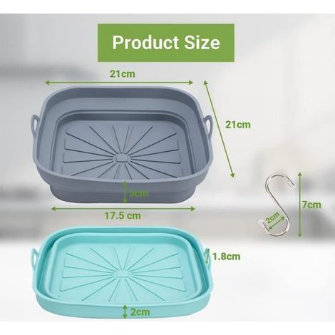 Moule Silicone - Airfryer - Panier Réutilisable - 21CM - Pliable - Compatible Lave-Vaisselle (1/4)