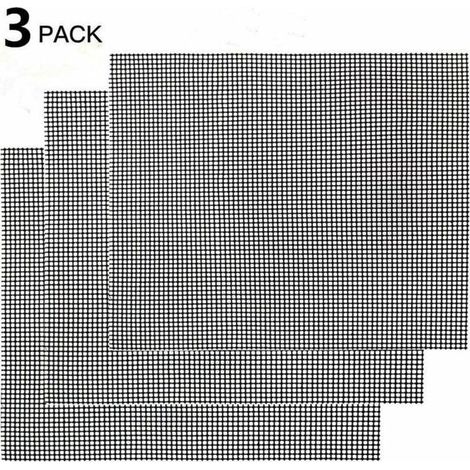 Grille de barbecue,Grille Barbecue Tapis de Cuisson Antiadhésif 3 Pièces - Feuille de Cuisson Réutilisable Résistante à la C (1/4)