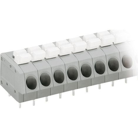 WAGO 804-104 Federkraftklemmblock 2.50 mm² Polzahl 4 Grau, Weiß 1 St.