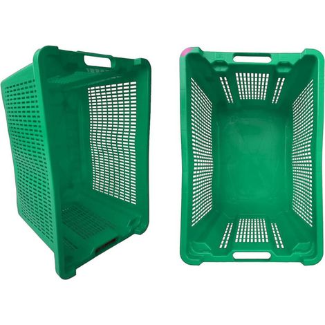 Cassa Cassetta agricola ortofrutta Salvaspazio 52x29x42H cm VERDE FONDO CHIUSO 1 PEZZO (1/4)
