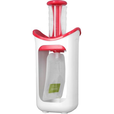 Presse Purée Bébé avec Poches Réutilisables - Ustensile de Cuisine pour Bébé Rouge (1/5)